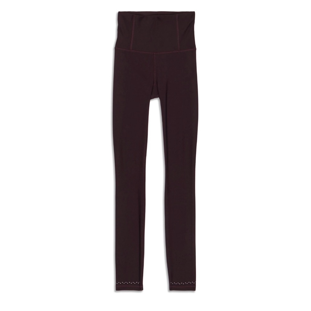Lululemon In Focus Run Leggings - Plum Shadow 26 1/2 inch inseam